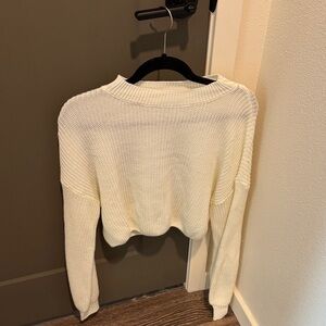 SHEIN Cream Crew Neck Sweater